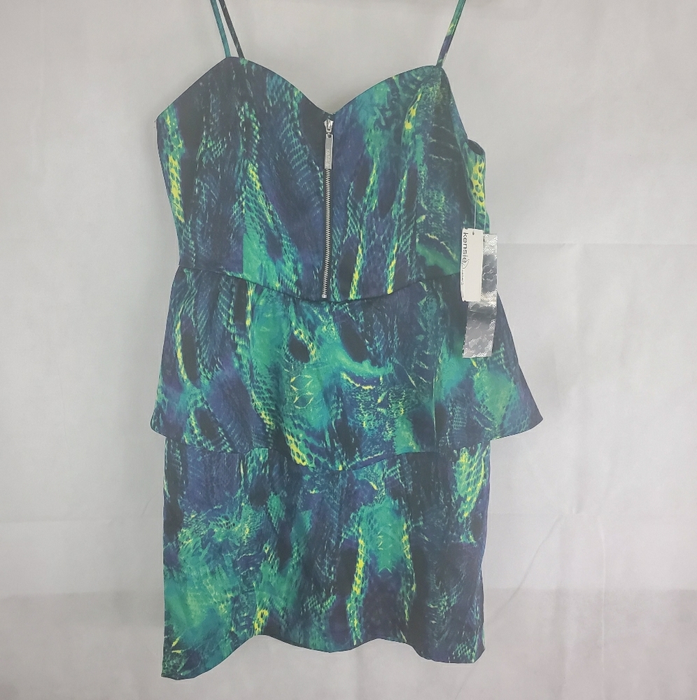 Kensie Dresses Size 6 Rich Emerald Combo Zipper